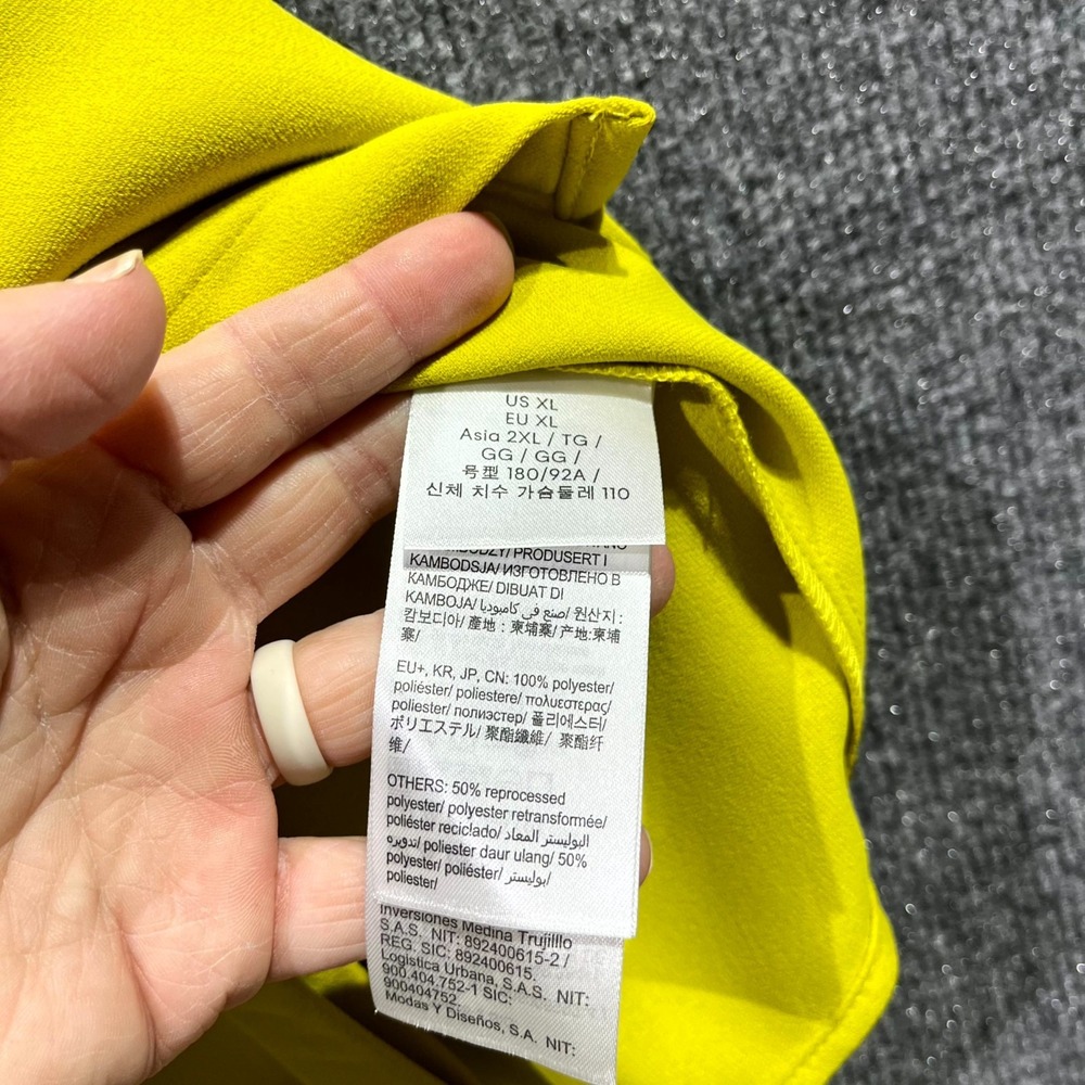 Calvin Klein‎ Crepe Shirt Womens XL Warm Olive Sleeveless Curved Hem Button Up - Picture 6 of 9